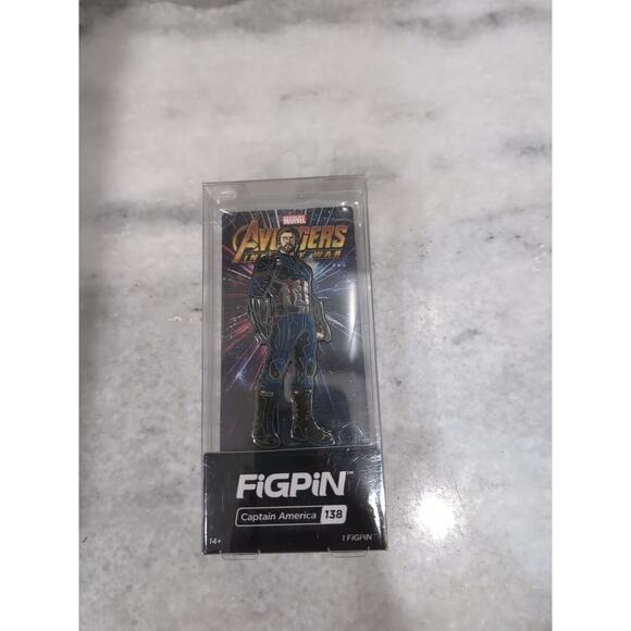 Figpin #138 Marvel Avengers Infinity War Captain America (138) Soft Case, Locked - Picture 1 of 5